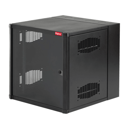 Gabinete AccessPlus de 26 UR Montaje en Pared de 19in, Rieles Numerados y Roscados 10-32, Puerta con Ventana de Seguridad, 600 m