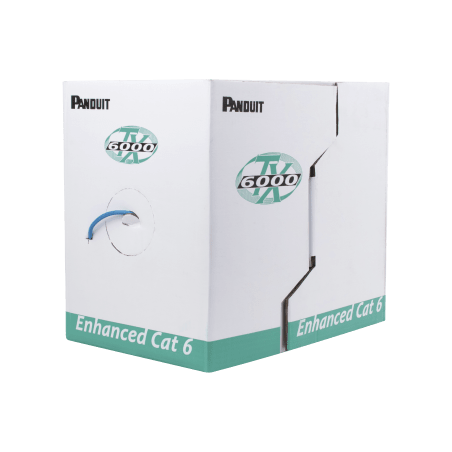 Bobina de Cable UTP 305 Metros (1000 Pies) de Cobre, TX6000™ PanNet, Reelex, Azul, Categoría 6 Mejorado (23 AWG), LSZH (Bajo 