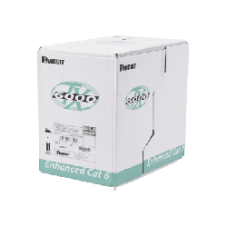 Bobina de Cable UTP 305 Metros (1000 Pies) de Cobre, TX6000? PanNet, Reelex, Gris Internacional, Categoría 6 Mejorado (23 AWG),