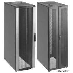 Gabinete Rack para Servidores ProLine FloTek 42U 2000x600x1200 mm, Acero Negro, Puertas Perforadas, Flujo de Aire Pasivo, Incluy
