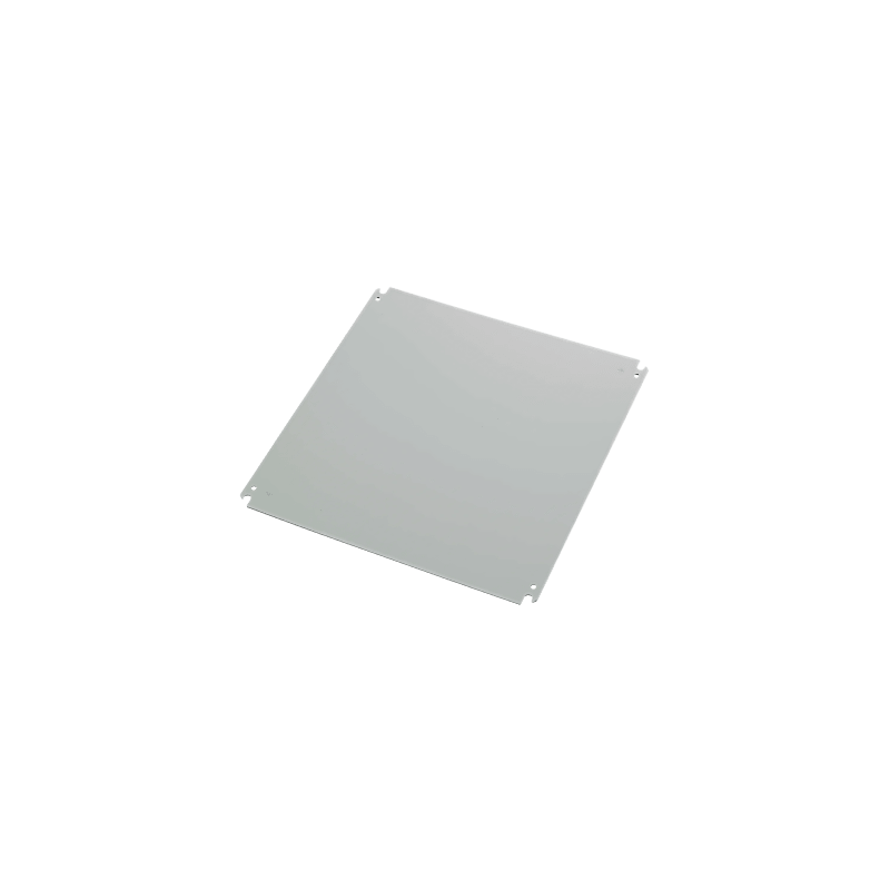 Panel de Montaje Concept de 20x20 pulgadas (508x508 mm) / Platina / Acero dulce 12ga / Blanco polvo recubierto / 2.66 mm espesor