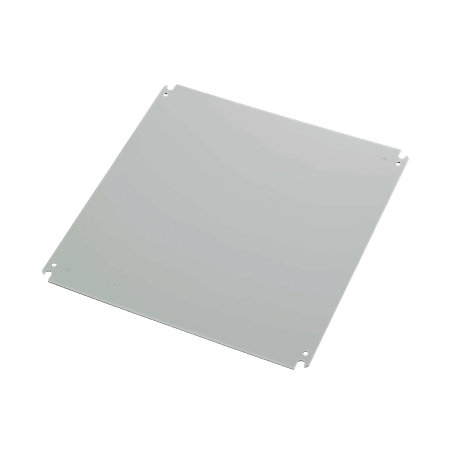 Panel de Montaje Concept de 20x20 pulgadas (508x508 mm) / Platina / Acero dulce 12ga / Blanco polvo recubierto / 2.66 mm espesor