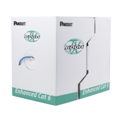 Bobina de Cable UTP 305 Metros (1000 Pies) de Cobre, TX6000? PanNet, Reelex, Azul, Categoría 6 Mejorado (23 AWG), PVC (CM), de 