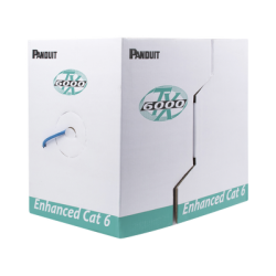 Bobina de Cable UTP 305 m. de Cobre, TX6000™ PanNet, Reelex, Azul, Categoría 6 Mejorado (23 AWG), PVC (CMR, Riser), de 4 pare