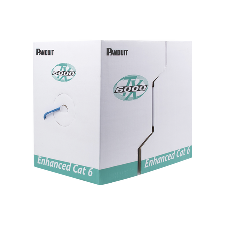 Bobina de Cable UTP 305 m. de Cobre, TX6000™ PanNet, Reelex, Azul, Categoría 6 Mejorado (23 AWG), PVC (CMR, Riser), de 4 pare