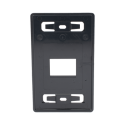 Placa de Pared Modular MAX, de 2 Salida, Color Negro