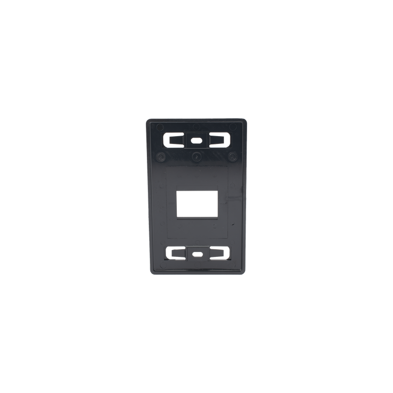 Placa de Pared Modular MAX, de 2 Salida, Color Negro