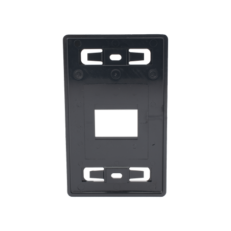 Placa de Pared Modular MAX, de 2 Salida, Color Negro