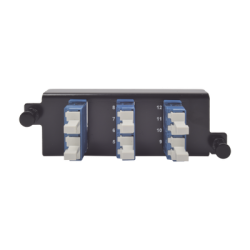 Placa Acopladora de Fibra Óptica Plug and Play, Con 6 Conectores LC Duplex (12 Fibras), Para Fibra Monomodo, Azul