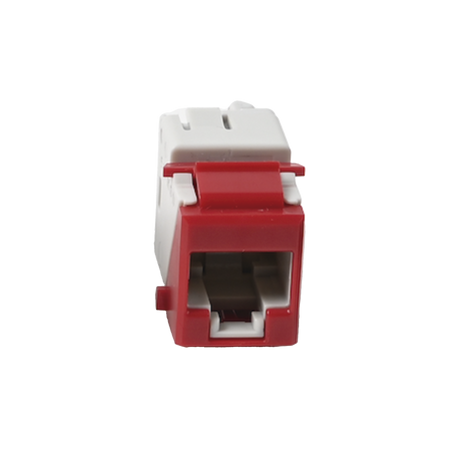 Jack UltraMAX Cat5e, UTP, Tipo Keystone, Color Rojo, Punch Down