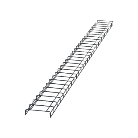 Charola para Canalización Wyr-Grid® Tipo Malla, Con Pintura Electrostática en Color Negro, 8 in (203.2 mm) de Ancho, 53.1 mm 