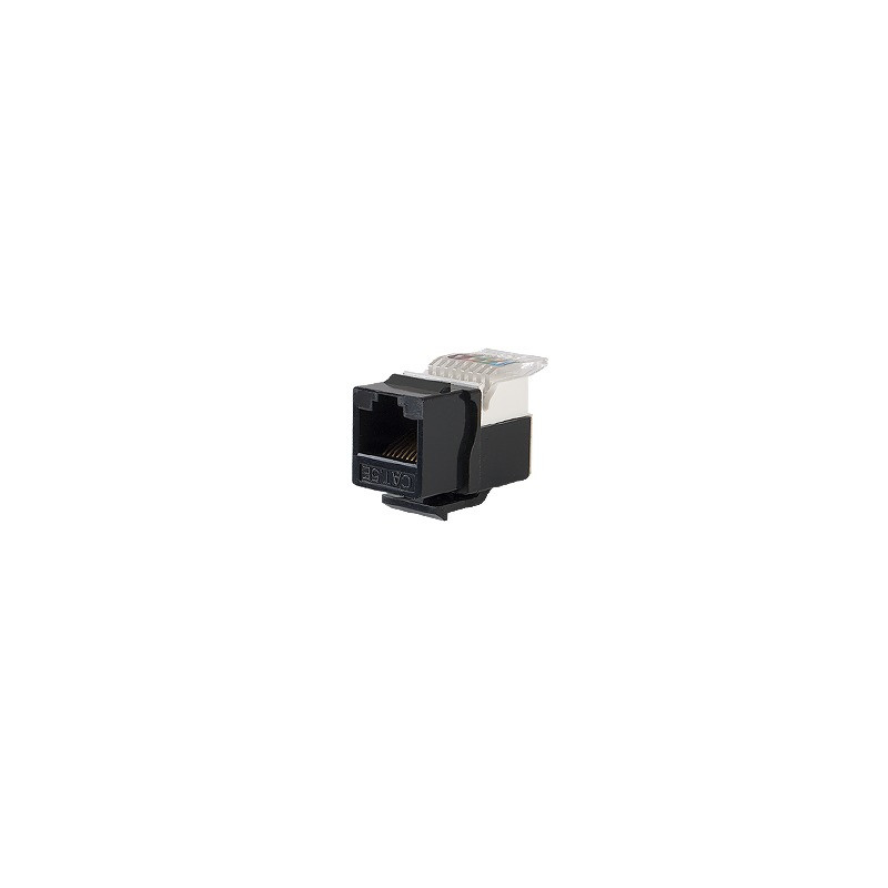 Módulo Jack Keystone Cat5e sin Herramienta (toolless) para faceplate - Color Negro