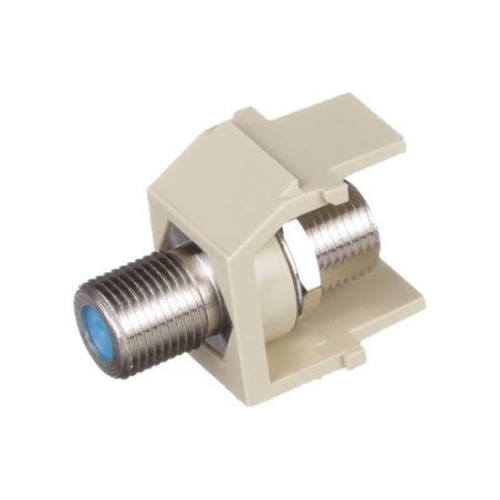 Módulo Acoplador Coaxial Tipo F, Keystone, de 75 Ohms, 3.0 GHz, Color Marfil