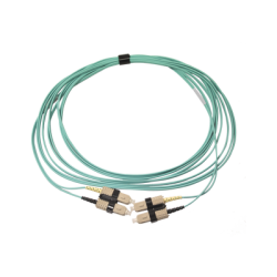 Jumper de Fibra Óptica Multimodo 50/125 OM3 XGLO, SC-SC Duplex, OFNR, Color Aqua, 5 Metros (16.40 Pies)