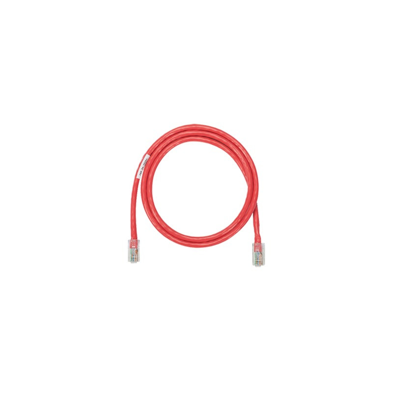 Cable de Parcheo UTP Categoría 5e, con Plug Modular en Cada Extremo - 2 Metros (6.56 Pies) - Rojo