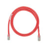 Cable de Parcheo UTP Categoría 5e, con Plug Modular en Cada Extremo - 2 Metros (6.56 Pies) - Rojo