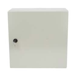 Gabinete de Acero IP66 Uso en Intemperie (400 x 400 x 200 mm) con Placa Trasera Interior de Metal y Compuerta Inferior Atornilla