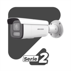 [Dual Light + 2 Micrófonos Integrados] Bala IP 2 Megapixel / Lente Mot. 2.8 a 12 mm / 60 mts Luz Blanca + 60 mts IR / ACUSENSE 