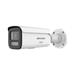 [Dual Light + ColorVu 3.0 + HikAI] Bala IP 6 Megapixel / Lente Mot. 2.8 a 12 mm / 60 mts IR + Luz Blanca / Exterior IP67 / WDR 1