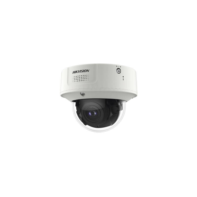Domo IP 4 Megapixel / Lente Mot. 2.8 - 12 mm / 40 mts IR EXIR / IP67 / IK10 / H.265+ / Conteo de Personas por Detección de Rost
