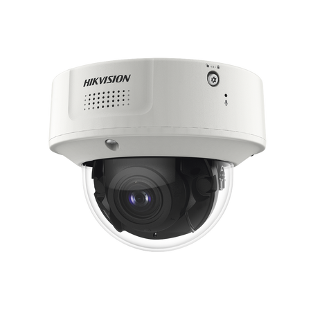 Domo IP 4 Megapixel / Lente Mot. 2.8 - 12 mm / 40 mts IR EXIR / IP67 / IK10 / H.265+ / Conteo de Personas por Detección de Rost
