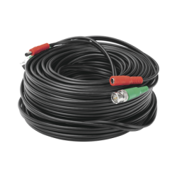 Cable Coaxial (BNC RG59) + Alimentación / SIAMES / 30 Metros (98.43 Pies) / 100% COBRE / Para Cámaras 4K / Uso Interior y Exte