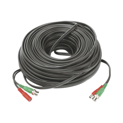 Cable Coaxial (BNC RG59) + Alimentación / SIAMES / 50 Metros (164 Pies) / 100% COBRE / Para Cámaras 4K / Uso Interior y Exteri