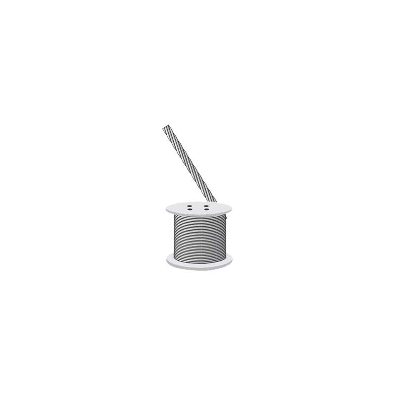 Cable Retenida 7 Hilos, Resistencia 4900 Kg. Diámetro 3/8", Acero Galv. clase A. (Precio por Metro).