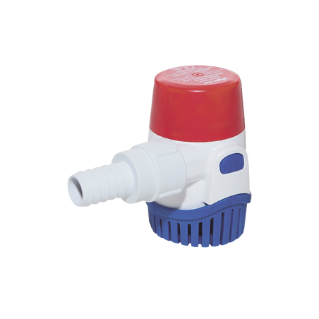 Bomba sumergible de achique de 500 galones por hora a 12 Volts de corriente directa.