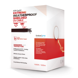 Bobina de Cable de 152 Metros (499 Pies), Cat5e, FTP, Blindado, para Intemperie, Color Negro, UL, Color Negro, para Aplicaciones