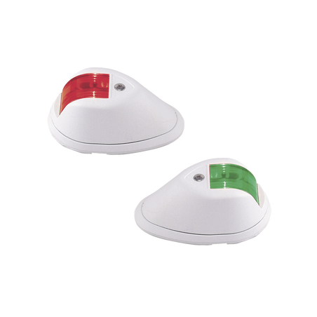Set de Luces de Navegación Verticales Rojo / Verde con Carcasa en Color Blanco para Embarcaciones a Motor de Menos de 20 Metros