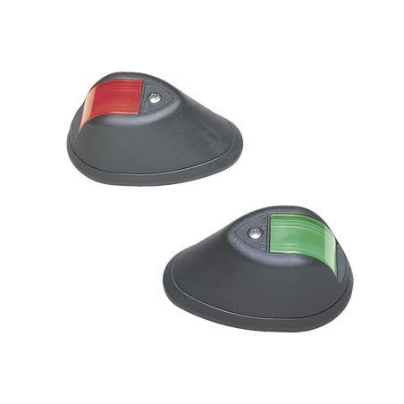 Set de Luces de Navegación Verticales Rojo / Verde con Carcasa en Color Negro para Embarcaciones a Motor de Menos de 20 Metros