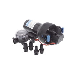 Bomba de diafragma controlada por presión para trabajo pesado ParMax de 12 Vcd, caudal de 5 GPM, presión máxima 60 psi, para 