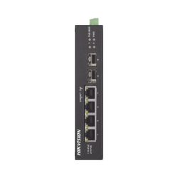 Switch Industrial No Administrable Gigabit / 3 Puertos Gigabit PoE+ (30 W) + 1 Puerto Gigabit PoE++ (60 W) / 2 Puertos SFP / 65 