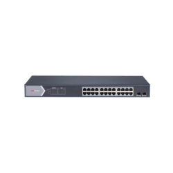 Switch Gigabit PoE+ / Administrable / 24 Puertos 1000 Mbps PoE+ / 2 Puertos SFP / Configuración Remota desde Hik-PartnerPro / P
