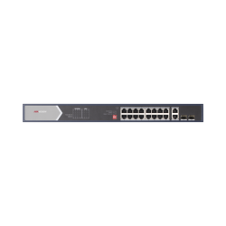 Switch Gigabit PoE+ / No Administrable / 16 Puertos 1000 Mbps PoE+ (4 Puertos PoE++ 90 W) / 2 Puertos 1000 Mbps Uplink + 2 Puert