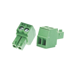 Bornera Verde Conector Macho de 3.5 mm para Paneles de Acceso, Cámaras, Múltiples Dispositivos/ 2 Tornillos