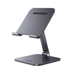 Soporte de Aluminio para IPad & Tablet | Plegable |Angulo Ajustable de 180° y 270° | Base Antideslizante | Protección de Sili
