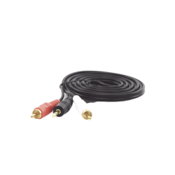 Convertidor 3.5mm Estéreo a 2 RCA Macho 1.83m | para Aplicaciones de Audio | Compatible con Amplificadores VSSL y Epcom ProAudi