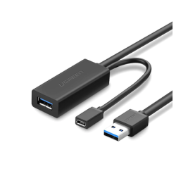 Cable de Extensión Activo USB 3.0 con puerto de alimentación Micro USB / 5 Metros / USB 3.0 a 5Gbps / No requiere controlador 