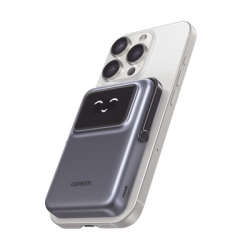 Power Bank Serie UNO Inalambrico | 10000mAh | 7.5W/20W | Con Emojis de Estado | Carga Rápida USB-C Bidireccional | Pantalla TFT