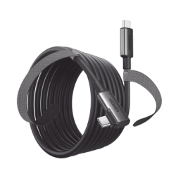 Cable USB-C a USB-C (Cable Link) | 5 metros (16 pies) | Transferencia de Alta Velocidad | Carga Rápida | Un Extremo Angulado | 