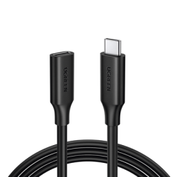 Cable USB-C Macho a USB-C Hembra | 1metro | USB-C 3.1 Gen 2 | Compatible con Thunderbolt 3 | TPE | Transferencia de Datos 10 Gbp