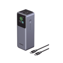 Power Bank de 25000mAh | 3 Salidas 200W Max. | USB-A + 2 USB-C | PD 3.0, QC3.0 | FCP | SCP | Pantalla Inteligente | Carcasa Igni