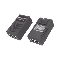 Adaptador de pared / Inyector PoE / 24 Vcc / 1 A / Controlado por chip IC / Protección contra OV, OC, SC, UV/ Fácil de instala
