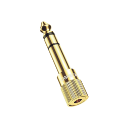 Adaptador (Convertidor) de Audio 3.5mm Hembra a 6.5mm Macho / Plug & Play / Superficie de Rosca Antideslizante / Calidad de soni