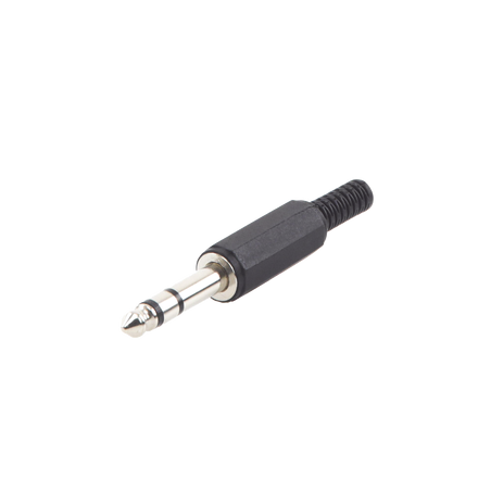 Conector macho de 6,3 mm con funda de plastico (estereo)