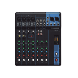 Mezcladora de Audio | 10 Canales | 4 Entradas de Micrófono | 3 Entradas de Línea Estéreo | Phantom Power