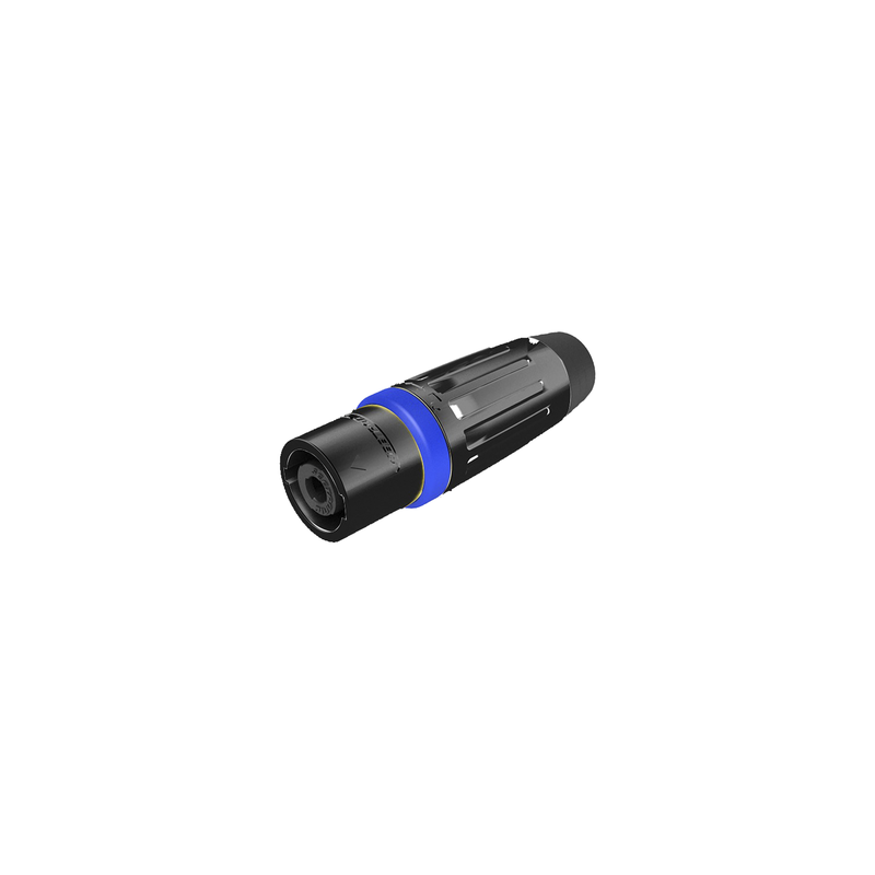 Speakon Conector de cable macho de 4 polos, carcasa negra, cable AWG10, 30A