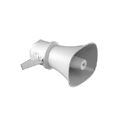 Bocina (Altavoz IP ) | Tipo Trompeta | 7 Watts | PoE+ | Exterior IP67 | Metal | Voceo en tiempo real | Calendarización de audio